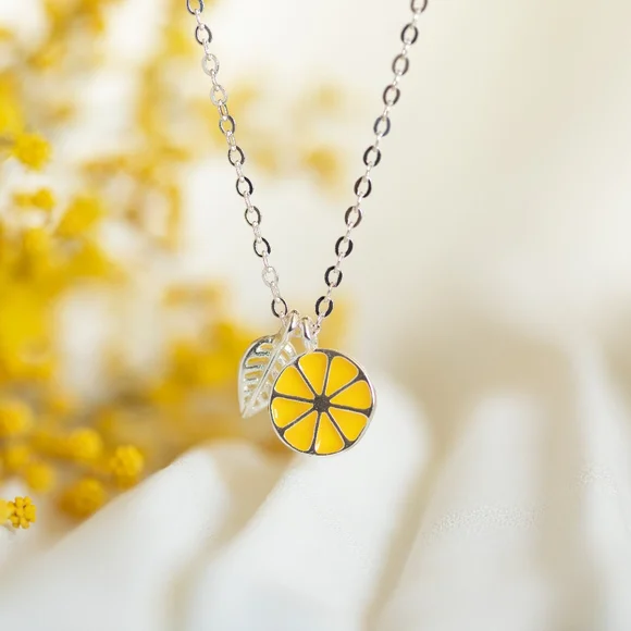 Summer Lemon Necklace (S925) - Only 1 left! - Picture 2 of 6
